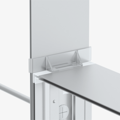 High Low Connector accessory for Mobile Light Box frame systems