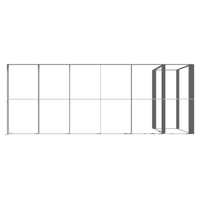 Mobile Light Box Kit J frame-only booth structure shown from the back.