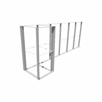Mobile Light Box Kit J booth setup shown from the right side without graphics