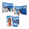 Flexible backlit booth setup with modular sidewalls, part of Kit K 3-in-1 system