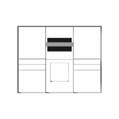 Modular SEG light box trade show display with storage counter and backlit panels in 3x3 booth configuration