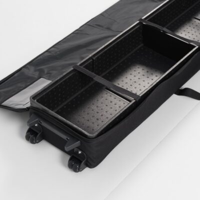 Open Mobile Light Box accessory bag for storing banners and small display parts.