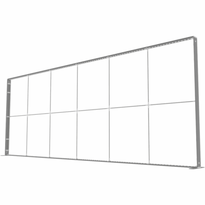 600 cm Mobile Light Box modular display frame with black graphic panels