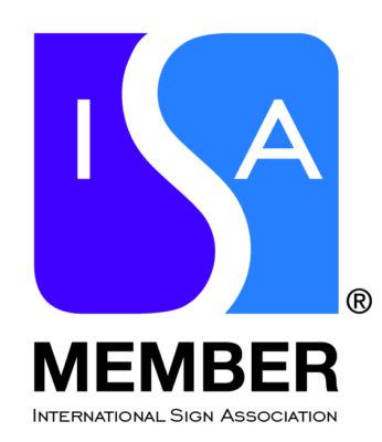 International Sign Association ISA member logo for Mobile Light Box US LLC portable trade show display manufacturer