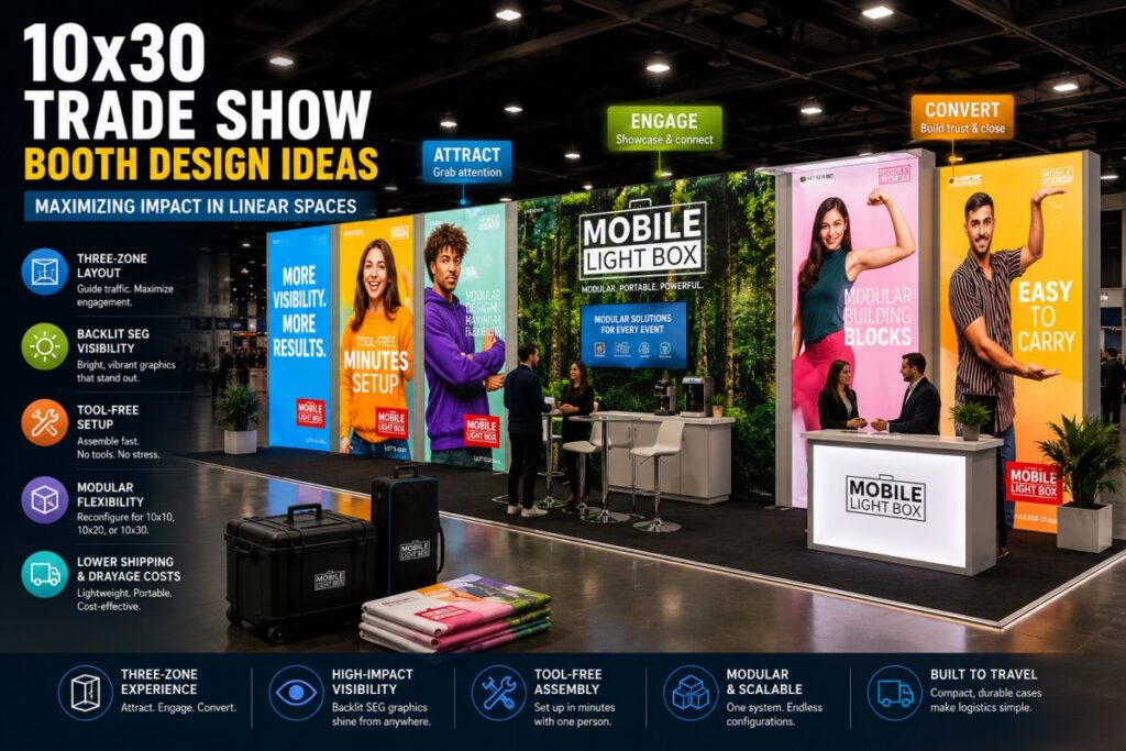 10x30 Trade Show Booth Design Ideas: Maximizing Impact in Linear Spaces