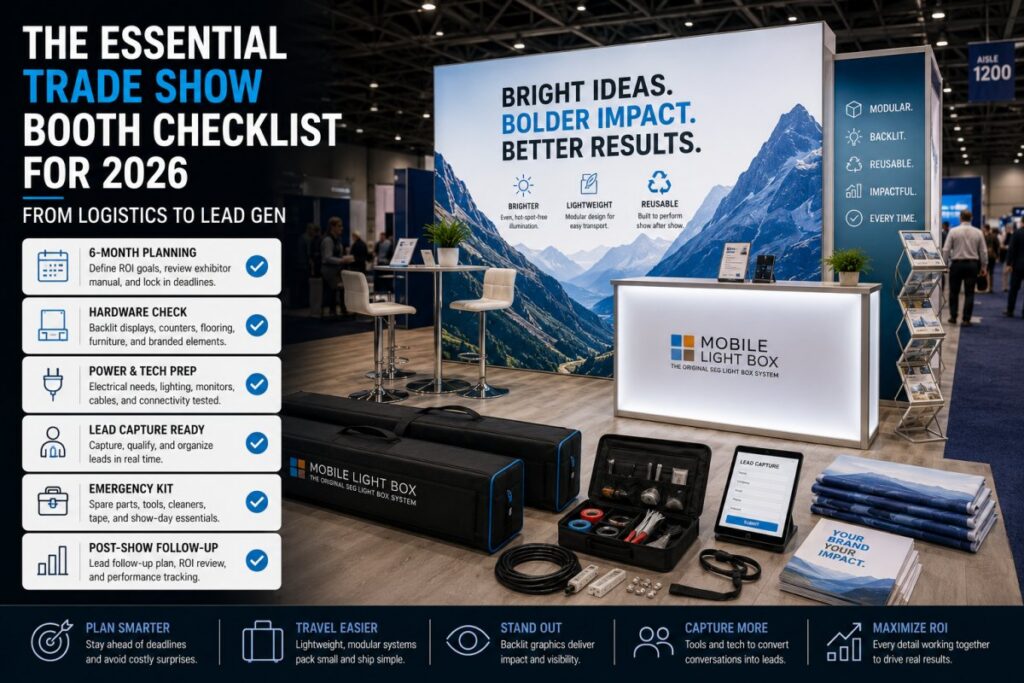 The Essential Trade Show Booth Checklist for 2026: From Logistics to Lead Gen